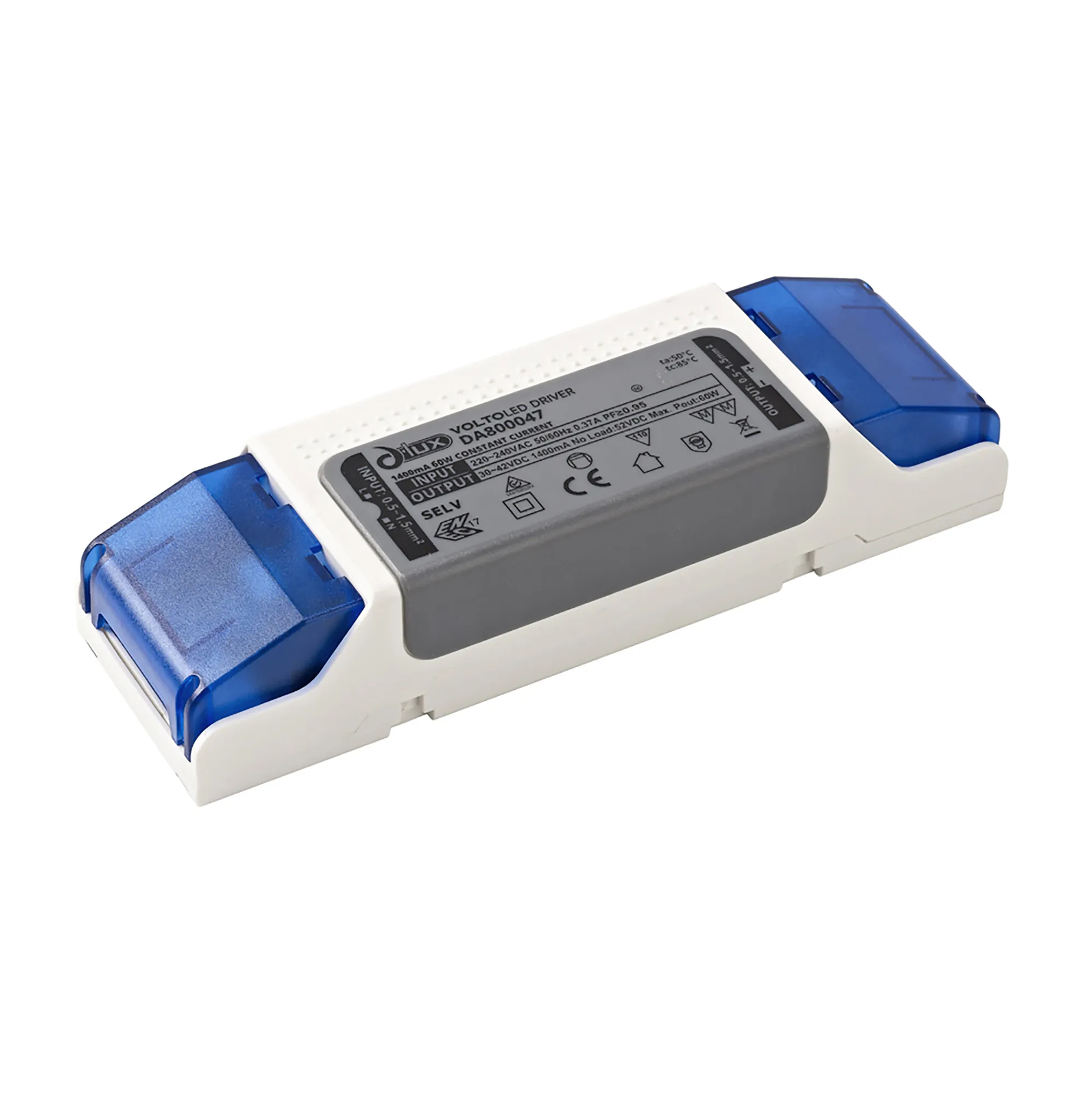 DA800047  Volto, 60W Constant Current 1400mA Non-Dimmable LED Driver 30-42V